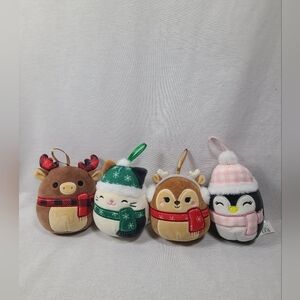 Squishmallows Christmas Ornament bundle 4 inch plush